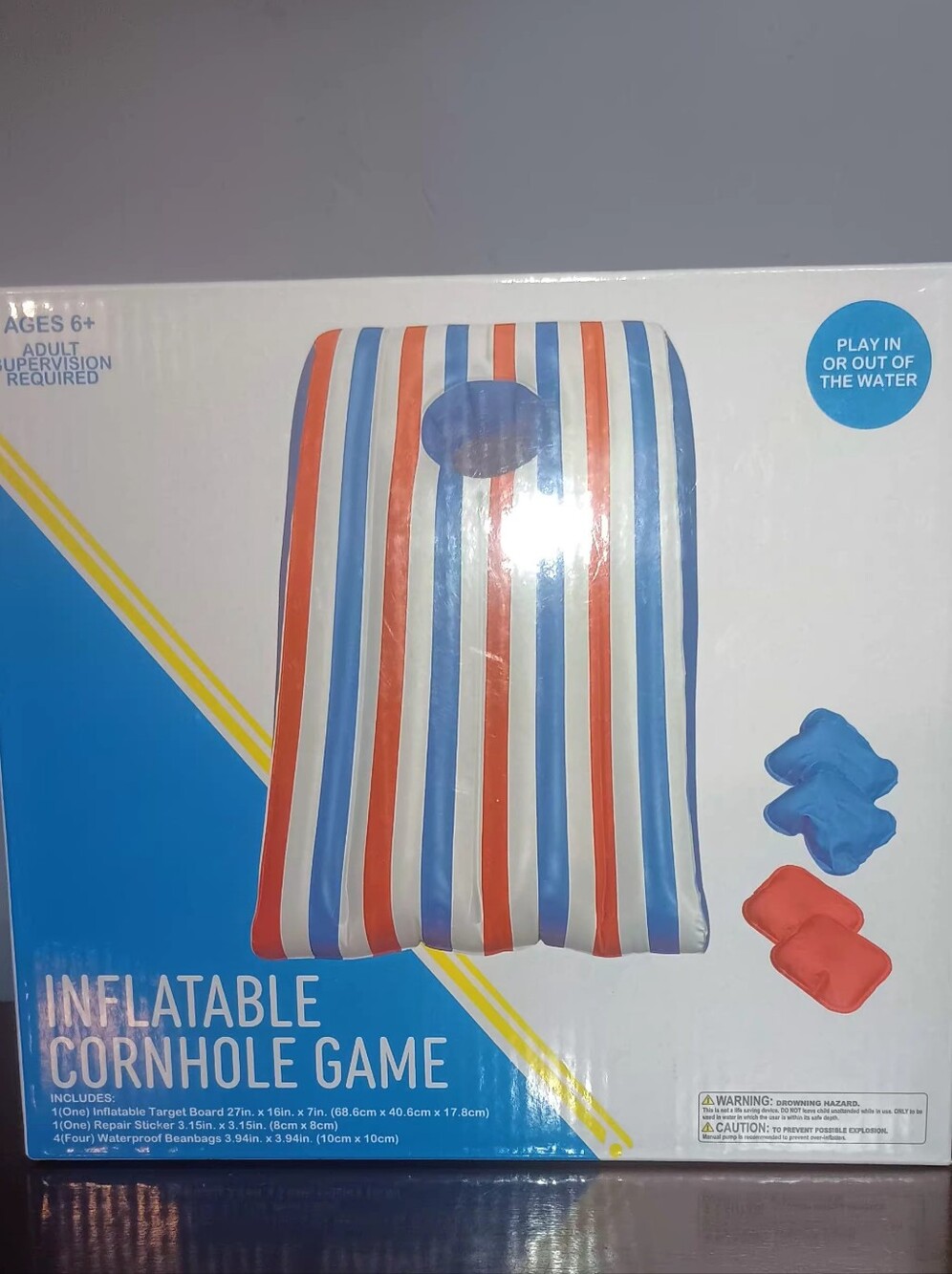 Inflatable Cornhole Game - Red, White & Blue